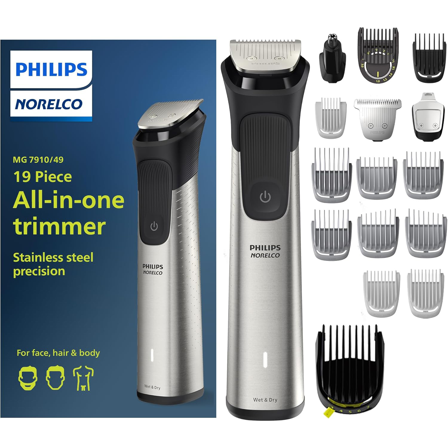 Tong do da nang Philips MG 7910/49 chinh hang, Philips multigroom Series 7000