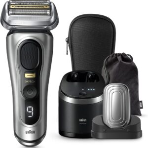Máy cạo râu Braun Series 9 PRO+ 9587cc-V kèm đầu massage mặt và trạm SmartCare 6 in 1